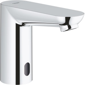 Grohe Euroeco Cosmopolitan E Bluetooth Waschtischarmatur, Chrom, Infrarot-Elektronik.