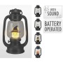 Schwarze Halloween-Laterne mit LED-Licht, Sound. 4 Designs: Gespenst, Totenkopf, Kürbis, Hexe. Batteriebetrieben.