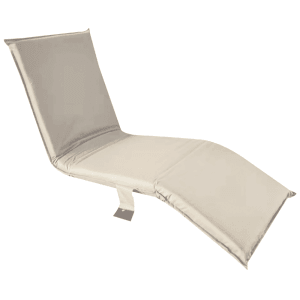 Beige Acamp Bodenliege Tony, 190x56x9cm, mit Kissen und Reißverschluss. Ideal für entspanntes Sonnenbaden.
