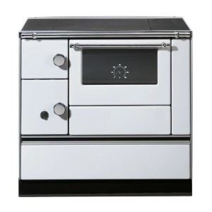 Westminster Küchenherd K76-90 Stahl Backfach Rechts Weiß 7,3 kW