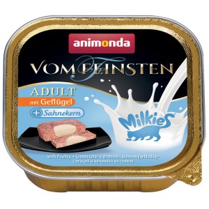 Animonda Katzen-Nassfutter vom Feinsten mit Geflügel und Sahnekern, 100g Packung.
