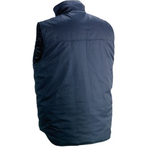 Marineblaue Herock Donar Arbeitsweste in XXXL, Rückansicht.