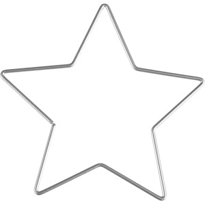 Glorex Metallstern Silberfarben 15 x 15 cm x 0,3 cm