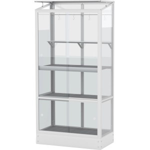 Vitavia Zusatzregal für Balkongewächshaus, dunkelgrau-silber, zur Erweiterung der Nutzfläche.