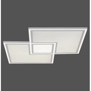 Moderne, weiße LED-Deckenleuchte Edging von Just Light, dimmbar und mit CCT-Funktion (2700-5000K).
