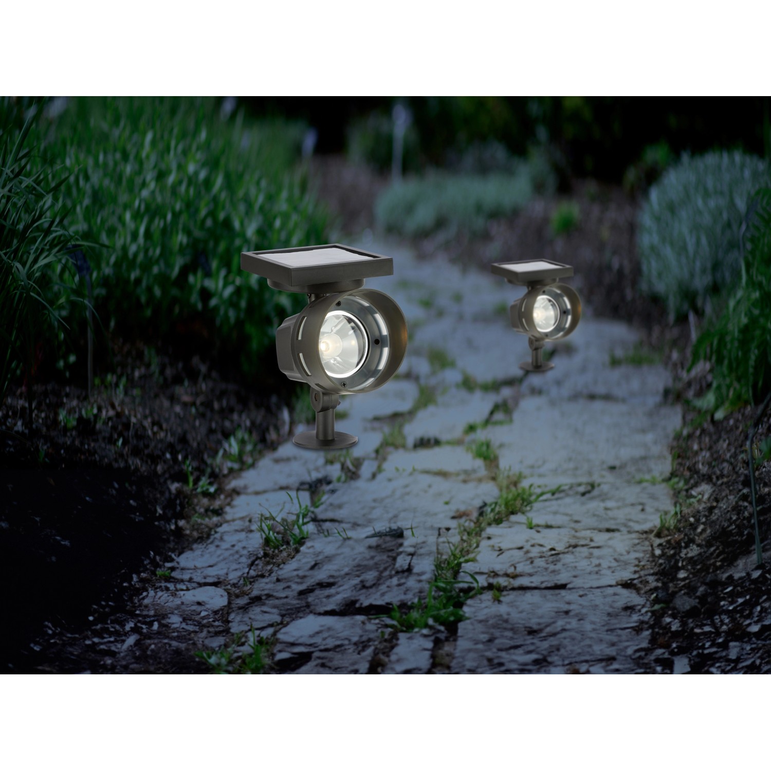 Solar-LED-Spot Schwarz Warmweiß 33 cm x 10,5 cm x 14 cm_4