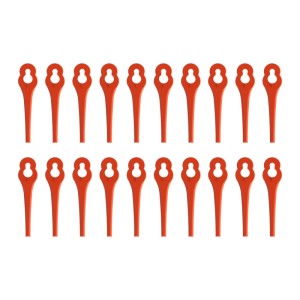 20 rote Litheli Nylon-Ersatzmesser für Akku-Rasentrimmer U20 Handy+ 2.0 Ah SE.