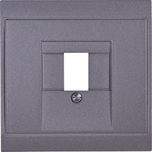 Anthrazitfarbene Kopp TDO Abdeckung Malta für Telefon-Anschlussdose.