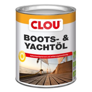 Dose Clou Boots- & Yachtöl 750ml, farbloses Öl für Holz im Innen- und Außenbereich.
