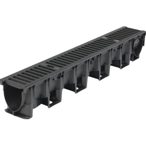 ACO Galaline Entwässerungsrinne aus Kunststoff mit zwei Gussrosten. Ideal für die Entwässerung von Flächen.