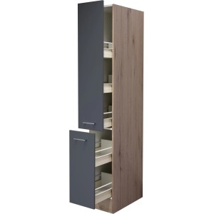 Flex-Well Exclusiv Apotheker-Hochschrank Morena 30 cm Basaltgrau matt - San Remo