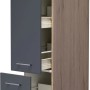 Flex-Well Apothekerschrank Morena, 30 cm, Basaltgrau/San Remo Eiche, mit Auszügen und Ablagen.