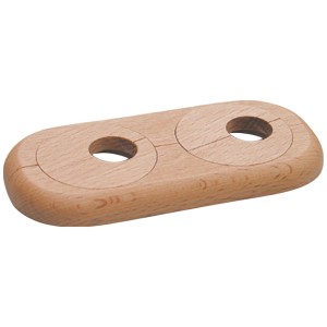 Living by Haro Doppelrosette Ahorn für Heizungsrohre in Laminat & Parkettböden.