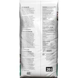 Sack Blumenerde, 20 Liter Universalerde für Zimmer-, Balkon- und Gartenpflanzen.