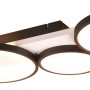 Moderne Trio LED Deckenleuchte Medera, schwarz matt mit vier runden Leuchtelementen.