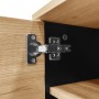 okwish TV Schrank mit Schubladen Stauraum Holzdesign 170x40x50.5cm Natur Schwarz_8