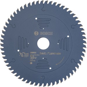 Bosch Kreissägeblatt Best for Laminate für Kapp- und Gehrungssägen, blaues Sägeblatt mit Zähnen.