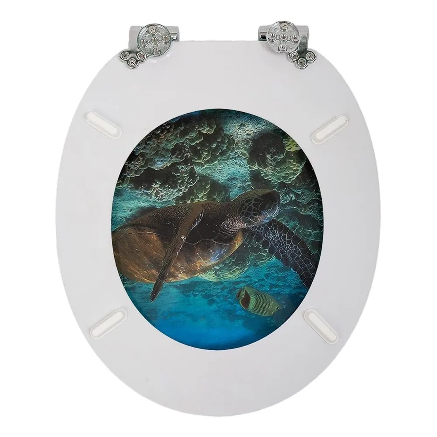 Sinobath WC-Sitz Oval mit Absenkautomatik Unterwasserwelt Universell Passend_4
