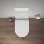 Duravit Wand WC Set Starck 3, weiß, mit Absenkautomatik. Hänge-WC aus Sanitärkeramik, Aufsicht.