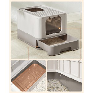 Feandrea Katzenklo 54,3 cm x 42,5 cm x 37,8 cm Hellgrau