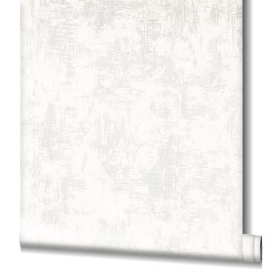 Vliestapete Nabucco in Weiß mit Putzstruktur im Vintage-Look.