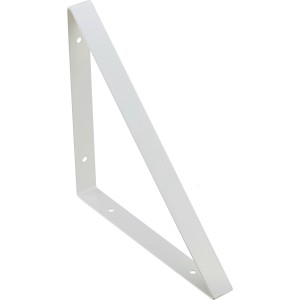 Weiße, matte Triangel Konsole 27,2x27,2 cm für Regale & Regalböden.