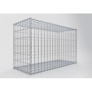 Gabiona Gabionenkorb, 60x100x40 cm, Maschenweite 5x10 cm, Drahtkorb für Einfassungen und Mauersysteme.