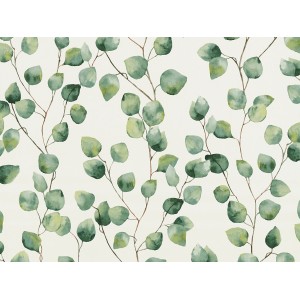 A.S. Création Vliestapete mit Blätterranke in Weiß und Grün. Dekorative Tapete mit floralem Muster.