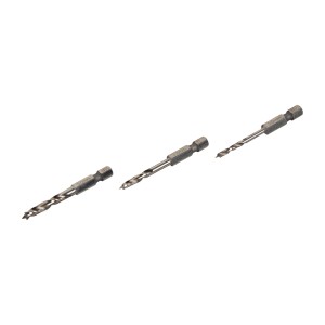 LUX Holzbohrer-Set, 3-teilig: 3 mm, 4 mm und 5 mm, mit 6-Kant Schaft für Akkuschrauber.