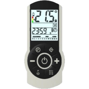 Fernbedienung für Ximax Heizstab Typ 4, weiß, zur Steuerung der Heizungs-Installation.