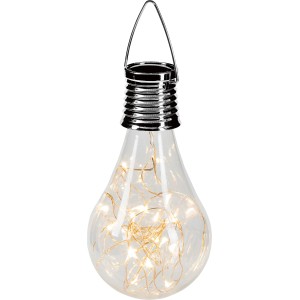 LED-Solar-Pendelleuchte Glühbirne mit integrierter Lichterkette