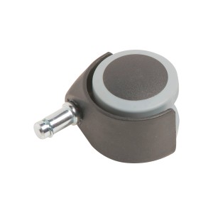 Stuhl-Doppelrolle Ø 50 mm mit kurzem Stift, 40 kg Traglast, für empfindliche Böden.