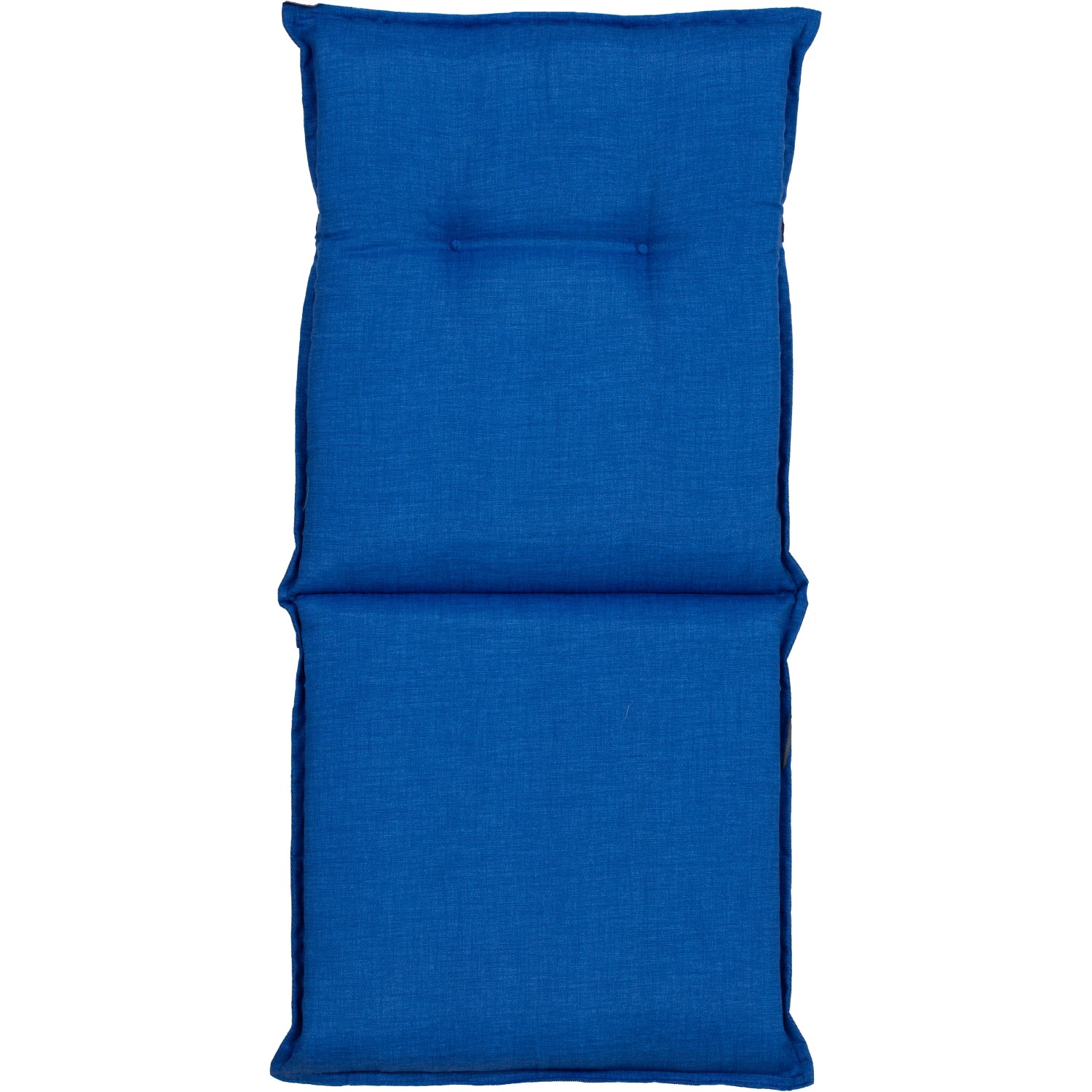 Blau gestreiftes Beo Niedriglehner-Saumkissen Tovarnik Turin, 98x46x8 cm, für Gartenstühle.