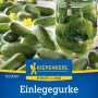 Kiepenkerl Einlegegurken Corentine, grüne Gurken und Einmachglas. Gemüsesamen für knackige Gurken.