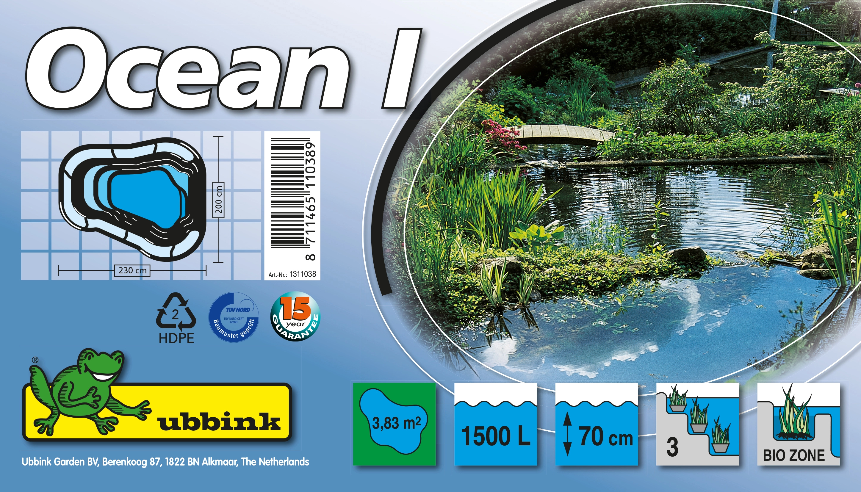 Ubbink Fertigteich Ocean I 70 x 200 x 230 cm Inhalt 1.500 l kaufen bei OBI