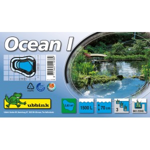 Ubbink Fertigteich Ocean I, 1500 l: Teichbecken mit Pflanzzonen und naturnaher Gestaltung.