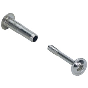 Hettich Verbindungsschraube M4, 36-46 mm, vernickelt, 10er-Set für Möbelausstattung.