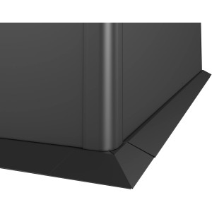 Biohort Mähkante, 2 m, dunkelgrau-metallic, für Hochbeete. Detailansicht.