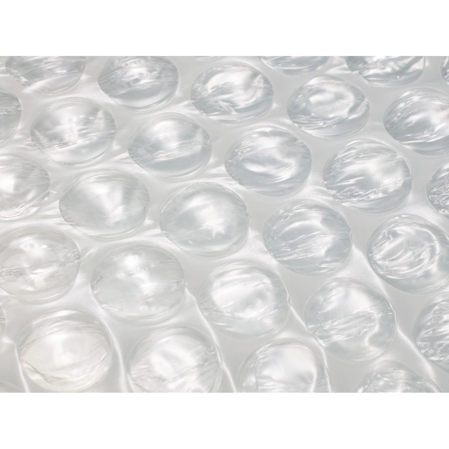 Transparente Luftpolsterfolie (0,5 m x 5 m) zum Schutz empfindlicher Gegenstände.