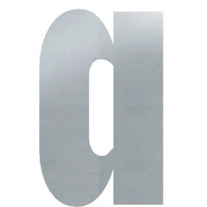 Edelstahl Hausnummer Buchstabe a, zur einfachen Montage.