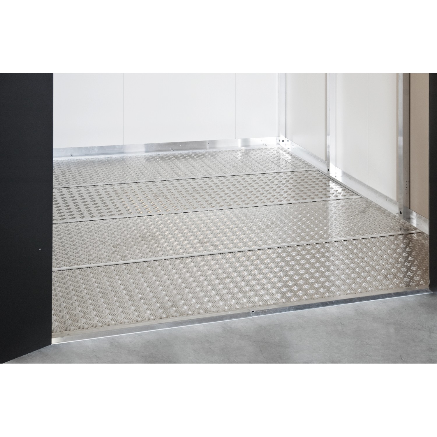 Biohort Bodenplatte für NG CasaNova 3x2: Alu-Riffelblechboden für Gartenhaus, stabile Montage.