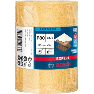 Bosch Expert Schleifband C470, Körnung K80, 115 mm x 5 m. Schleifmittel für effektives Schleifen.