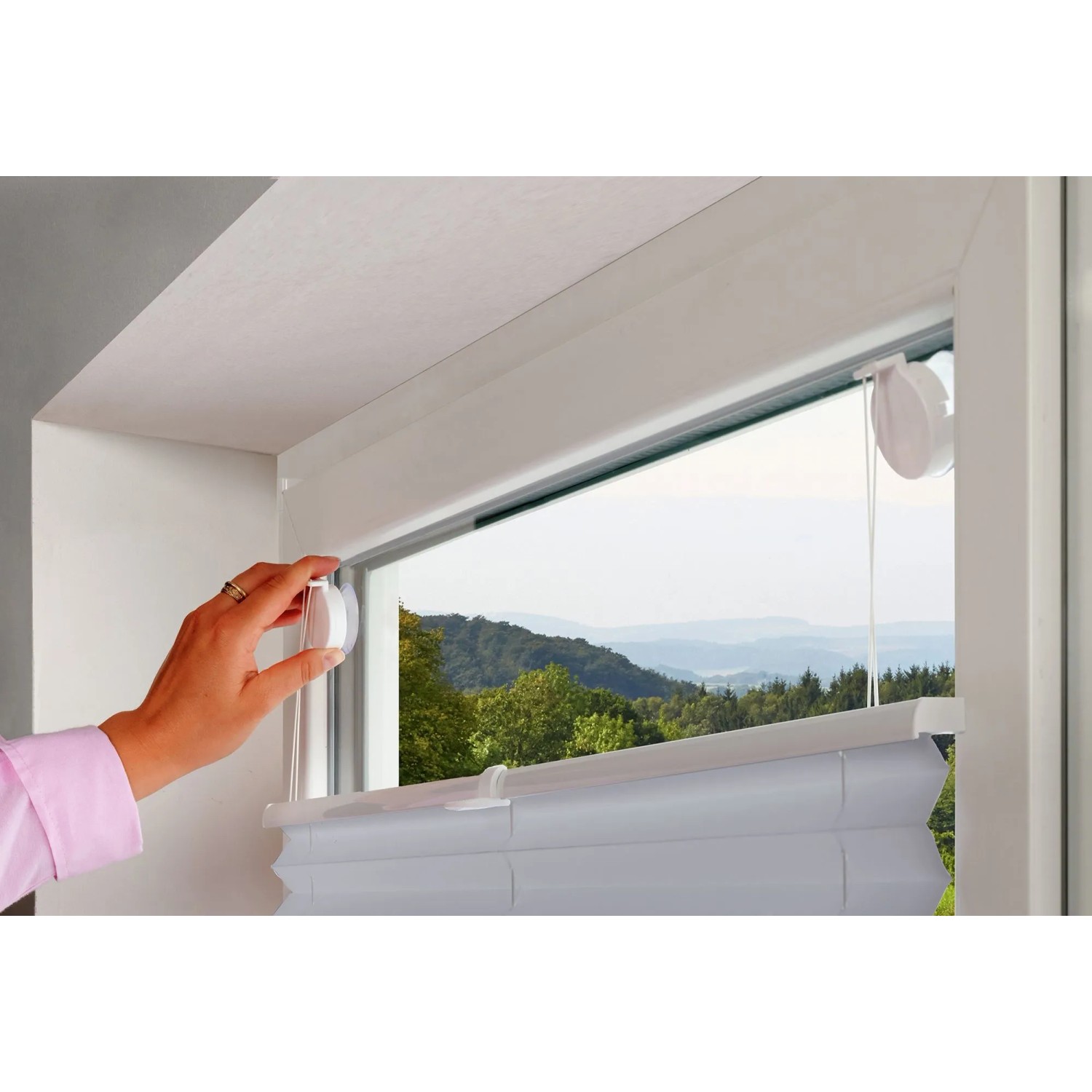 Gardinia Plissee Vacufix 50 x 130 cm Grau Ohne Bohren kaufen bei OBI