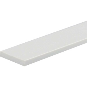 Weiße Arcansas Flachstange aus PVC, 3x30x2600 mm, ideal für Heimwerker.