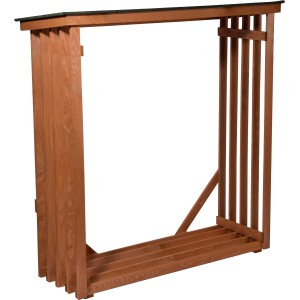 Dobar Kaminholzregal aus Kiefernholz, 140x50x143 cm, mit Bitumendach. Holzregal für Kaminholz.