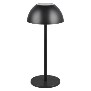 Schwarze, dimmbare Reality LED-Tischleuchte Ricardo, Ø 13,5 cm, für Innen & Außen.