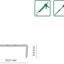 Treppenprofil simple-fix 11, eloxiertes Aluminium, champagnerfarben, Maße: 245 x 95 x 900 mm.