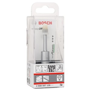 Bosch Diamant-Trockenbohrer Easy Dry Keramik, 6 mm, im Set, für präzise Bohrungen in Fliesen.