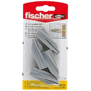 Fischer Gasbetondübel GB 8 K, 4 Stück, für sichere Befestigungen in Porenbeton.