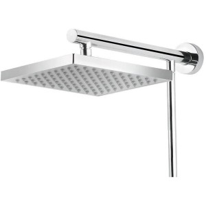 Schulte Duschsystem Zubehör "Kopfbrause eckig" Chrom